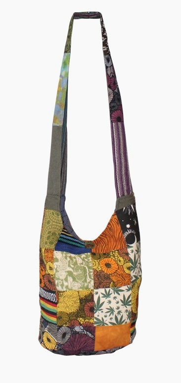 Upcycled Patch Cross Body Bag