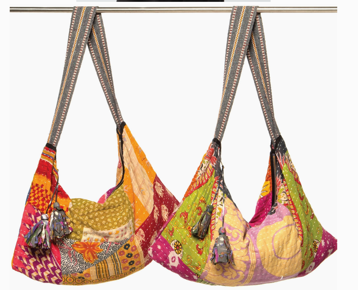 Upcycled Kantha Hobo Bag