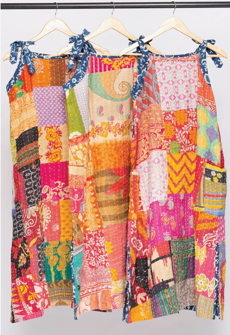 Upcycled Kantha Reversible Cotton Sundress