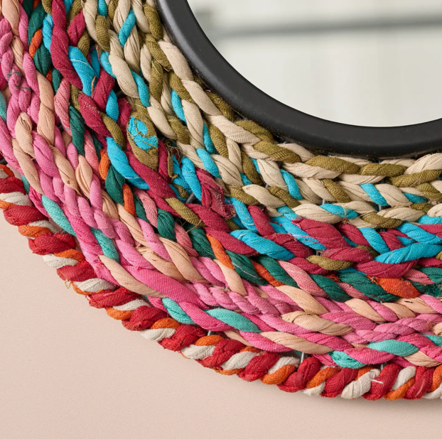 Choti Braided Recycled Sari Mirror
