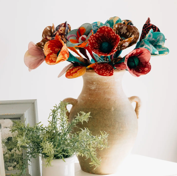 Recycled Sari Flower