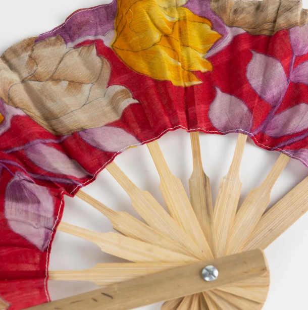 Reclaimed Sari Folding Fan