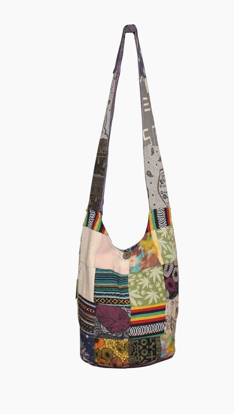 Upcycled Patch Cross Body Bag