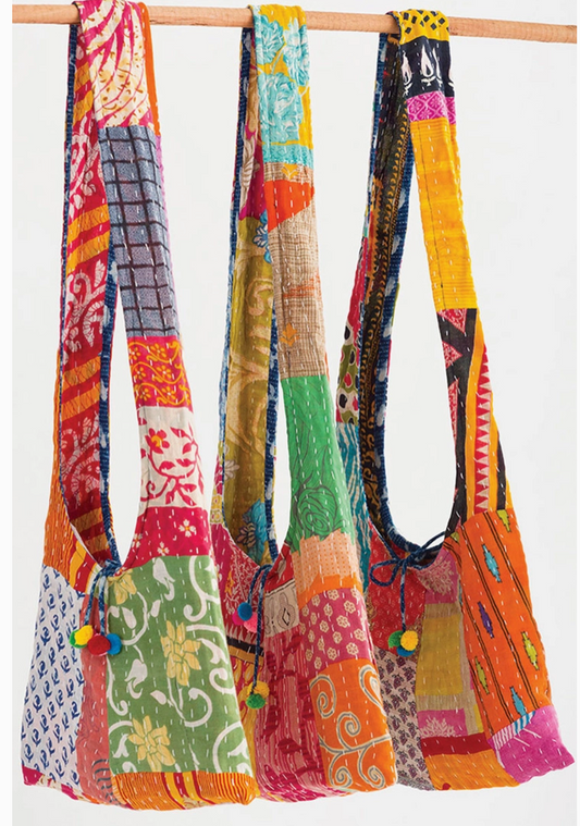 Upcycled Kantha Jhola Bag