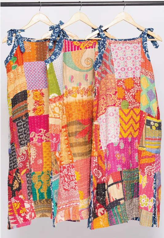 Upcycled Kantha Reversible Cotton Sundress