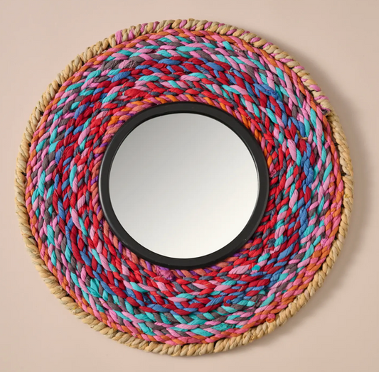 Choti Braided Recycled Sari Mirror